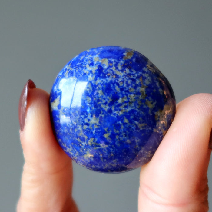 Lapis Cabochon Circle Blue Nights and Fairytales Round Gem