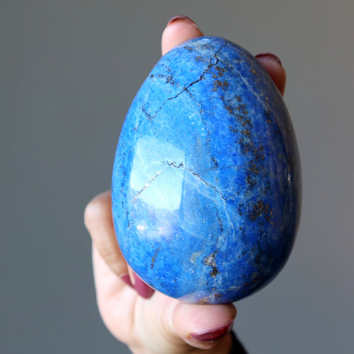 Lapis Egg Bright Blue Sky High Spiritual Healing Crystal Lazuli
