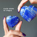 two lapis lazuli hearts