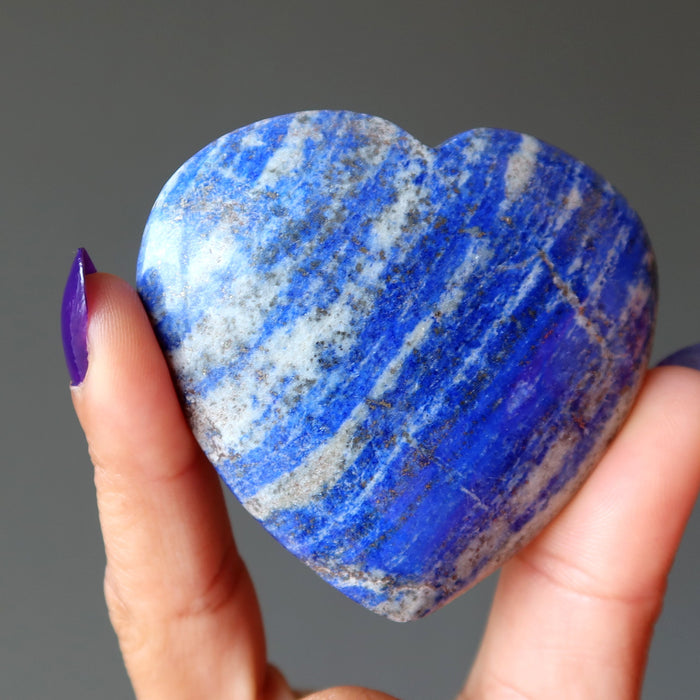 Lapis Heart Mystical Lover Blue Lazuli Crystal Healing Stone