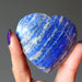 lapis lazuli heart in hand