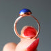 lapis oval copper ring 
