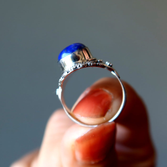 lapis sterling silver ring