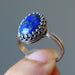 lapis lazuli sterling silver ring adjustable jewelry