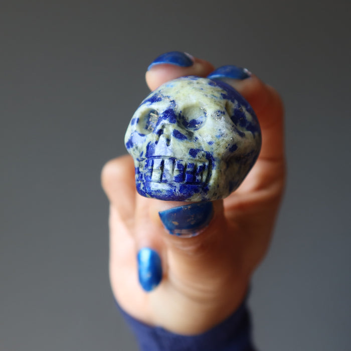 Lapis Skull Spiritual Being of the Great Beyond Blue Crystal Stone