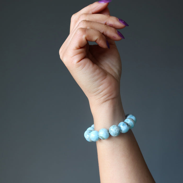 Larimar Bracelet Free as the Blue Sea Relaxation Crystal