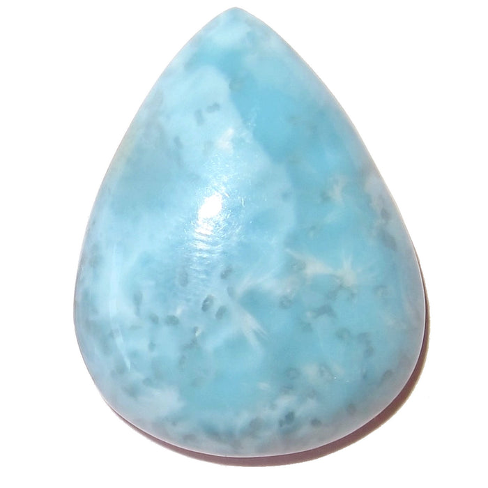Larimar Cabochon Wisdom in Blue Water Fat Teardrop Crystal