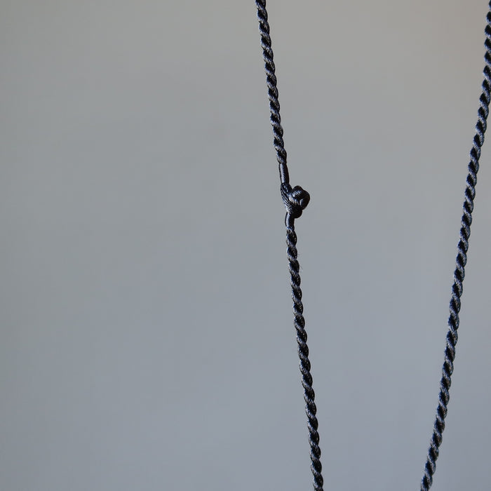 Lepidolite Bear Necklace Purple Spirit Animal Gemstone Black Twist