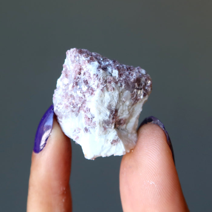 Lepidolite Raw Crystal Set Glitter Rough Purple Spirit Stones