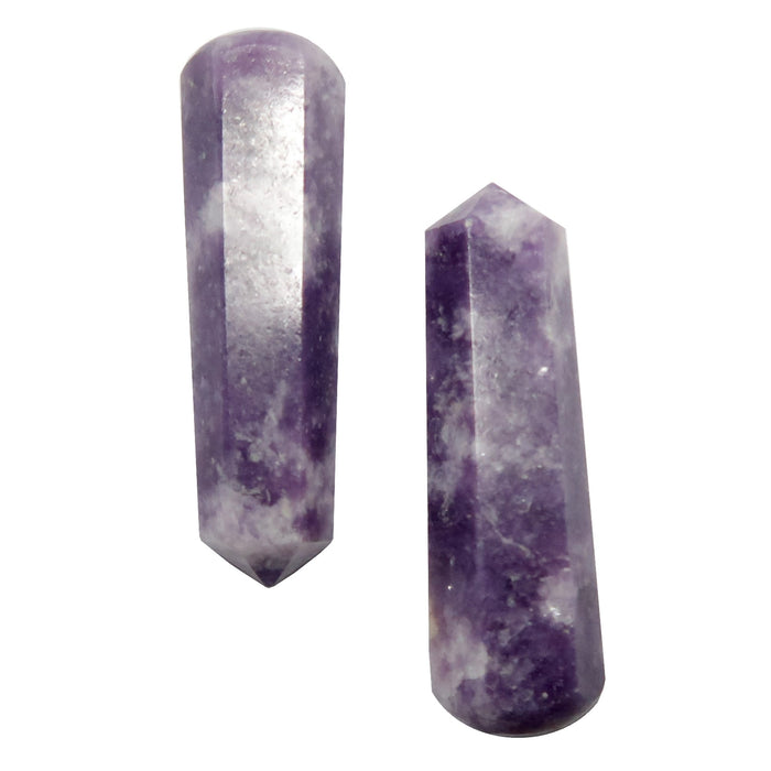Lepidolite Wand Pair Embrace Enlightenment Purple Crystals