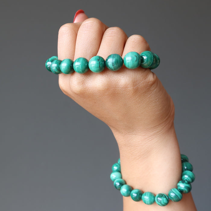 Malachite Bracelet Feel Healing Light Green Gems