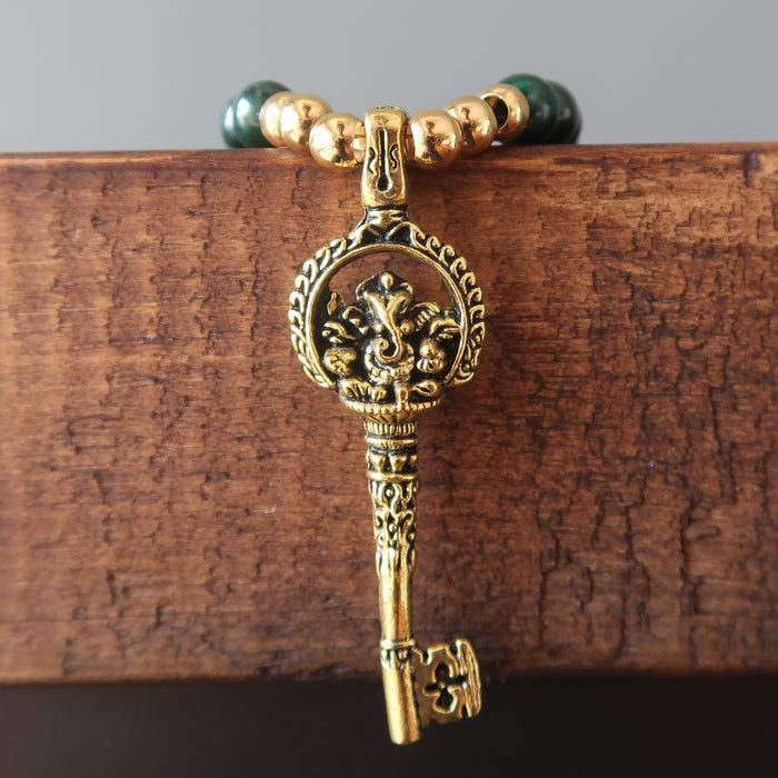 Malachite Necklace Key to Ganesh's Abundance Gemstones