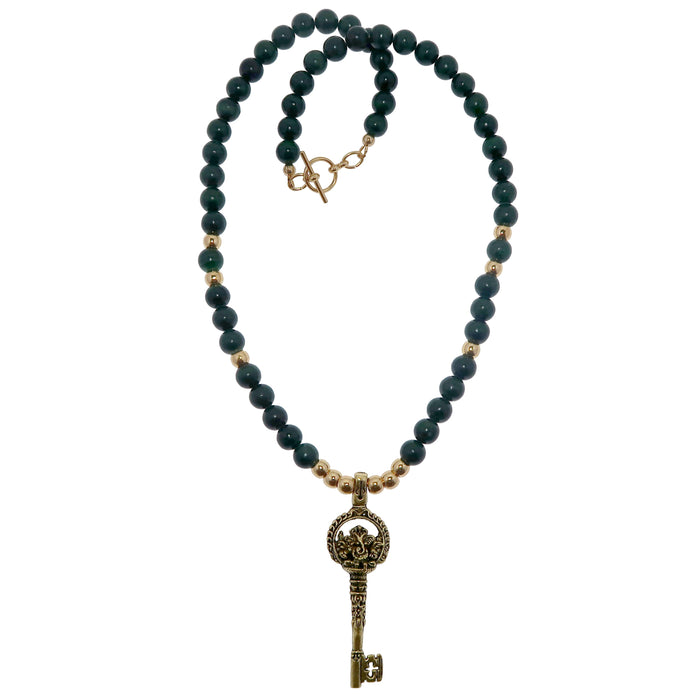 Malachite Necklace Key to Ganesh's Abundance Gemstones