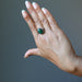 hand modeling sterling silver malachite ring