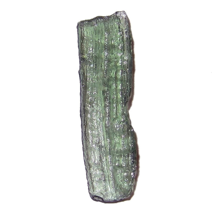 green moldavite wand like stone