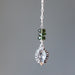 back of sterling silver hedgehog moldavite necklace
