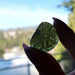 moldavite in sunlight