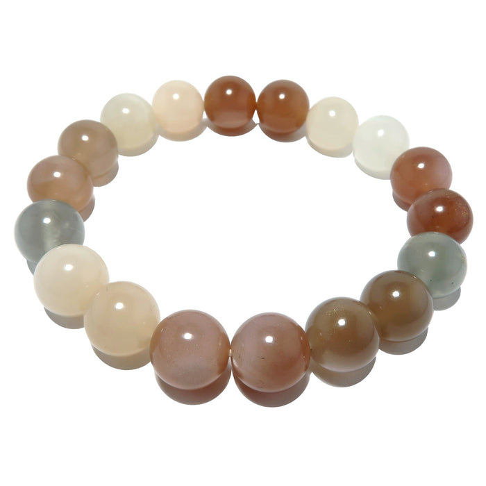 multi-colored moonstone stretch bracelet