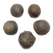 set of 5 brown moqui marble stones