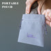 portable satin crystals pouch
