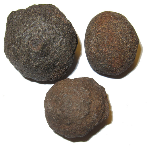 two male and one female moqui marble stones in varying sizes