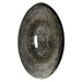 Silver Sheen Obsidian into an oval cabochon, domed on the top and flat on the back