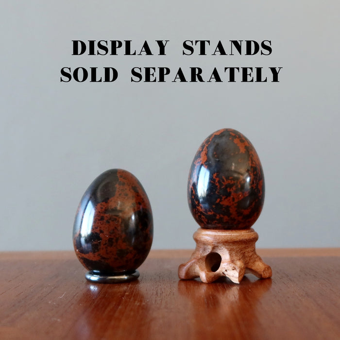 Mahogany Obsidian Egg Spiritual Security Vault Protection Stone