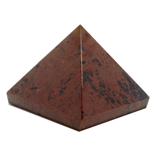 black and red mahogany obsidian pyramid