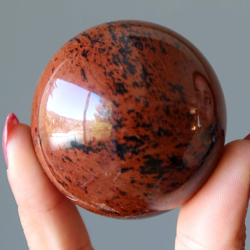 mahogany obsidian sphere