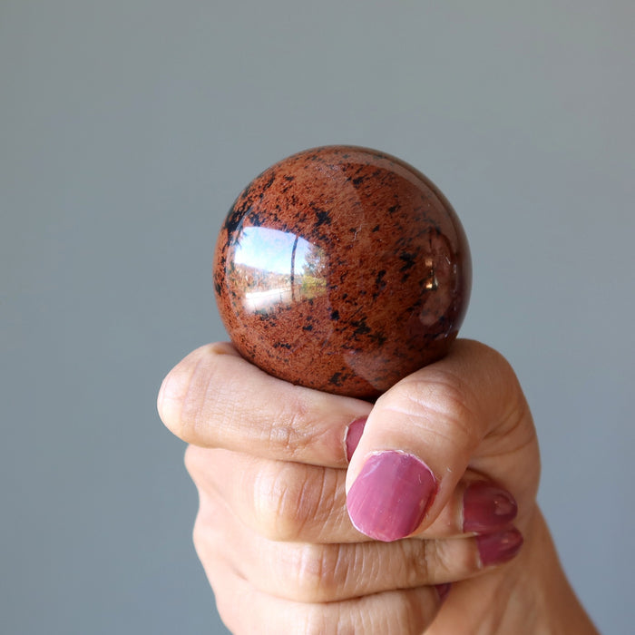 Mahogany Obsidian Sphere Exquisite Boss Stone Crystal Ball