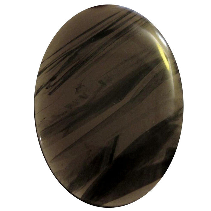 Midnight Lace Obsidian Palm Stone Oval Crystal