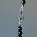 toggle clasp on snowflake obsidian turtle necklace