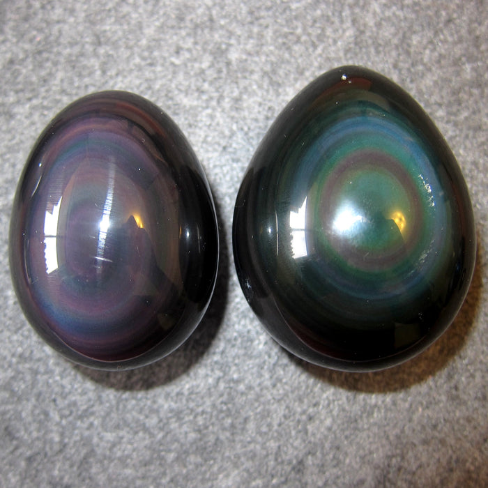 Rainbow Obsidian Egg Higher Chakras Spiritual Inspiration Stone