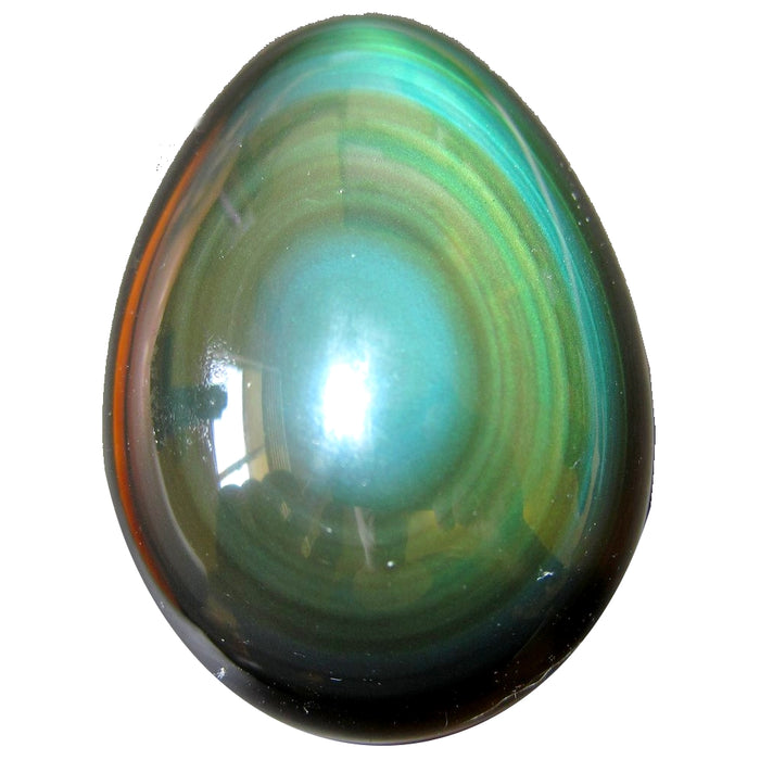 Rainbow Obsidian Egg Higher Chakras Spiritual Inspiration Stone