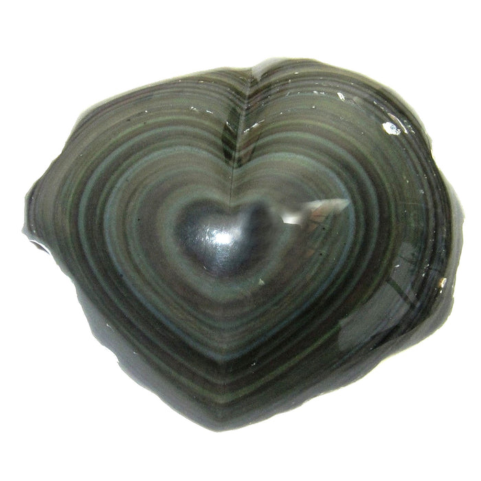 Rainbow Obsidian Heart Love is Colorful Natural Volcanic Crystal