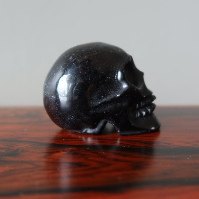 Black Obsidian Skull You Can't Get Past Me Protective Crystal