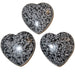 3 Snowflake Obsidian Hearts