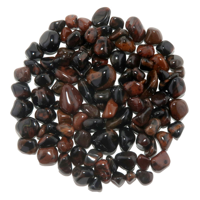 Mahogany Obsidian Tumbled Stone Set 100 Protection Gems