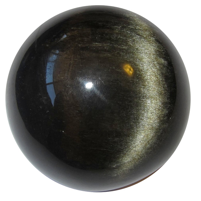 Obsidian Ball Gold Glitter Dust Sheen Crystal Protective Stone Sphere