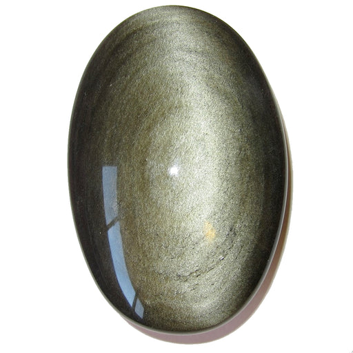 gold sheen obsidian oval palm stone