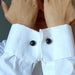 white french cuffs with black onyx cufflinks