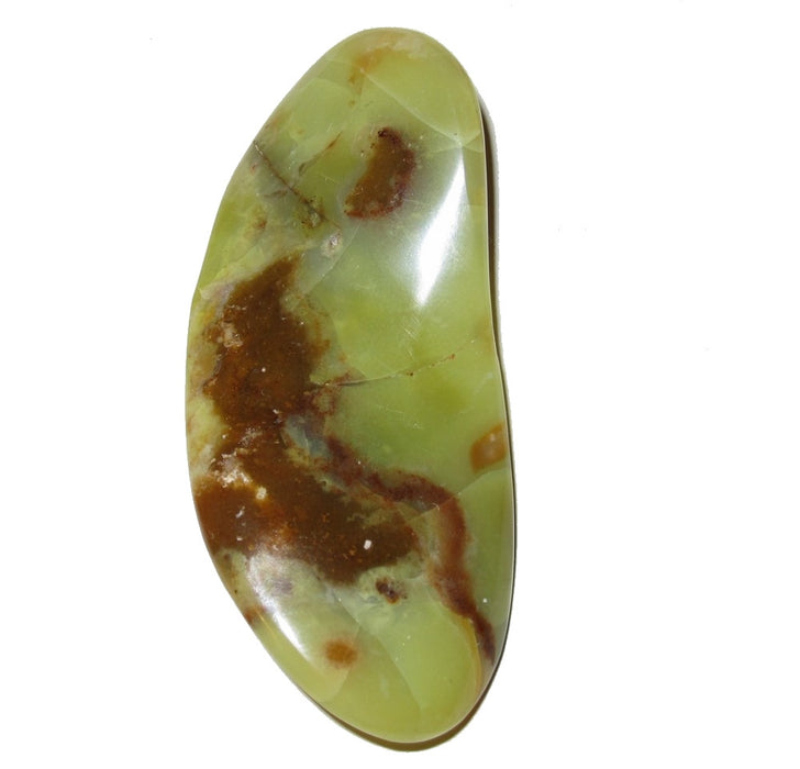 Opal Polished Stone 01 Yellow Brown Potato Chip Cut Crystal Happy Dream Gemstone 2.8" (Gift Box)