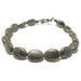 pyrite oval beaded ankle bracelet with gunmetal clasp