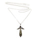 pyrite and tigers eye beaded angel pendant on sterling silver necklace chain