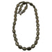 oval pyrite beaded necklace with gunmetal toggle clasp