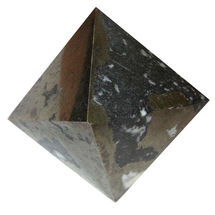 Pyrite Polygon Metallic Crystal 3-D Diamond Healing Energy Protective Stone 2.7"