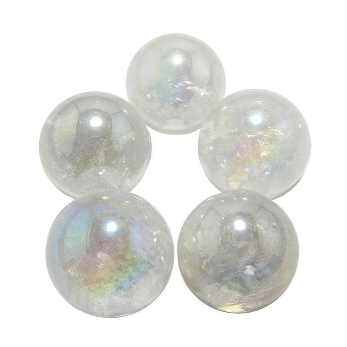 5 aura quartz balls