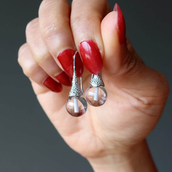 Clear Quartz Earrings My Crystal Ball Beautiful Healing Gems