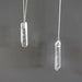 2 raw clear quarz point necklace on sterling silver chains