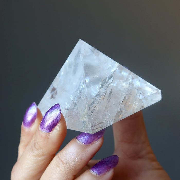 Clear Quartz Pyramid Past Present Future Healing Crystal